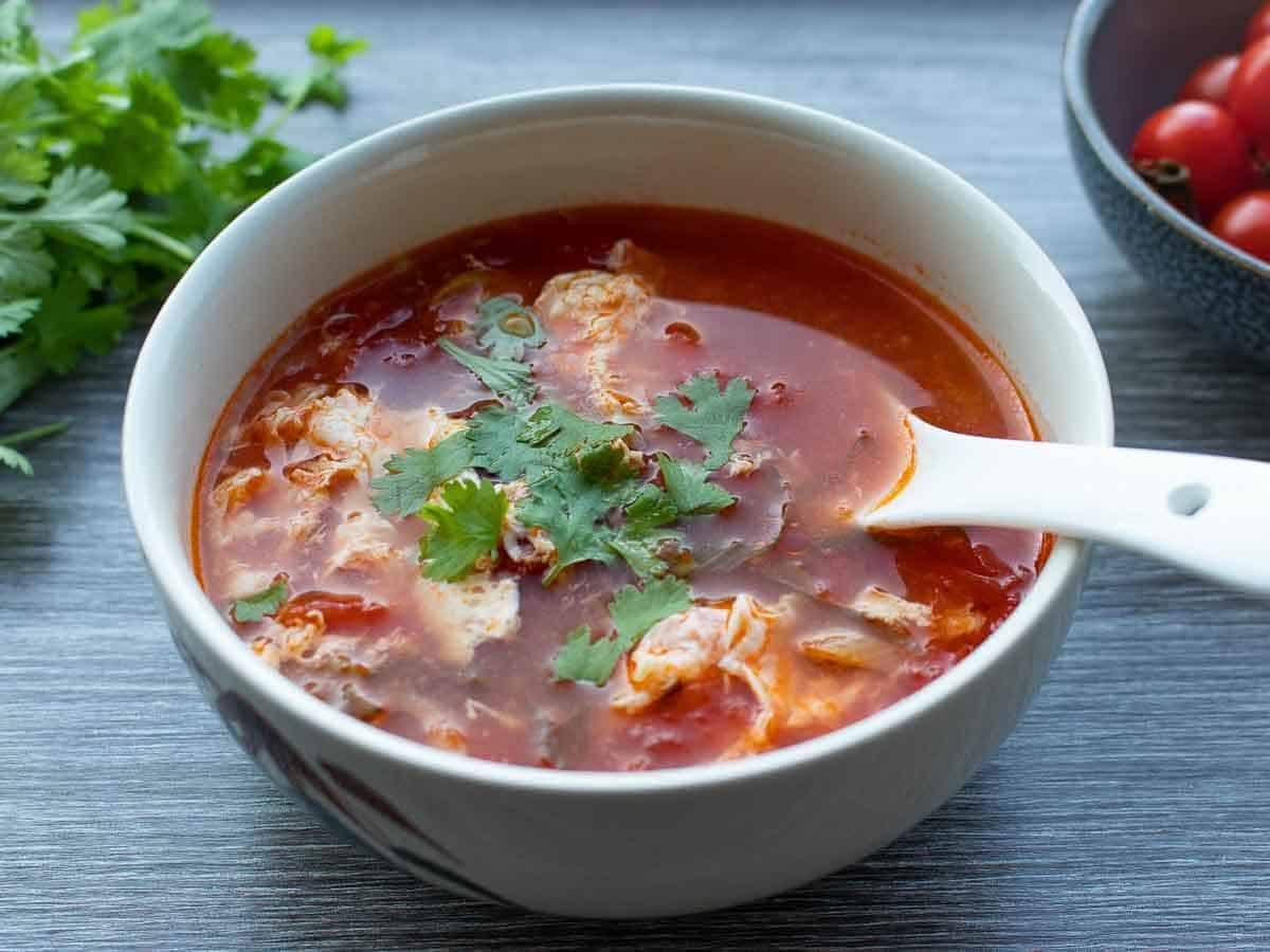 Chinese Ei Soep met Tomaat