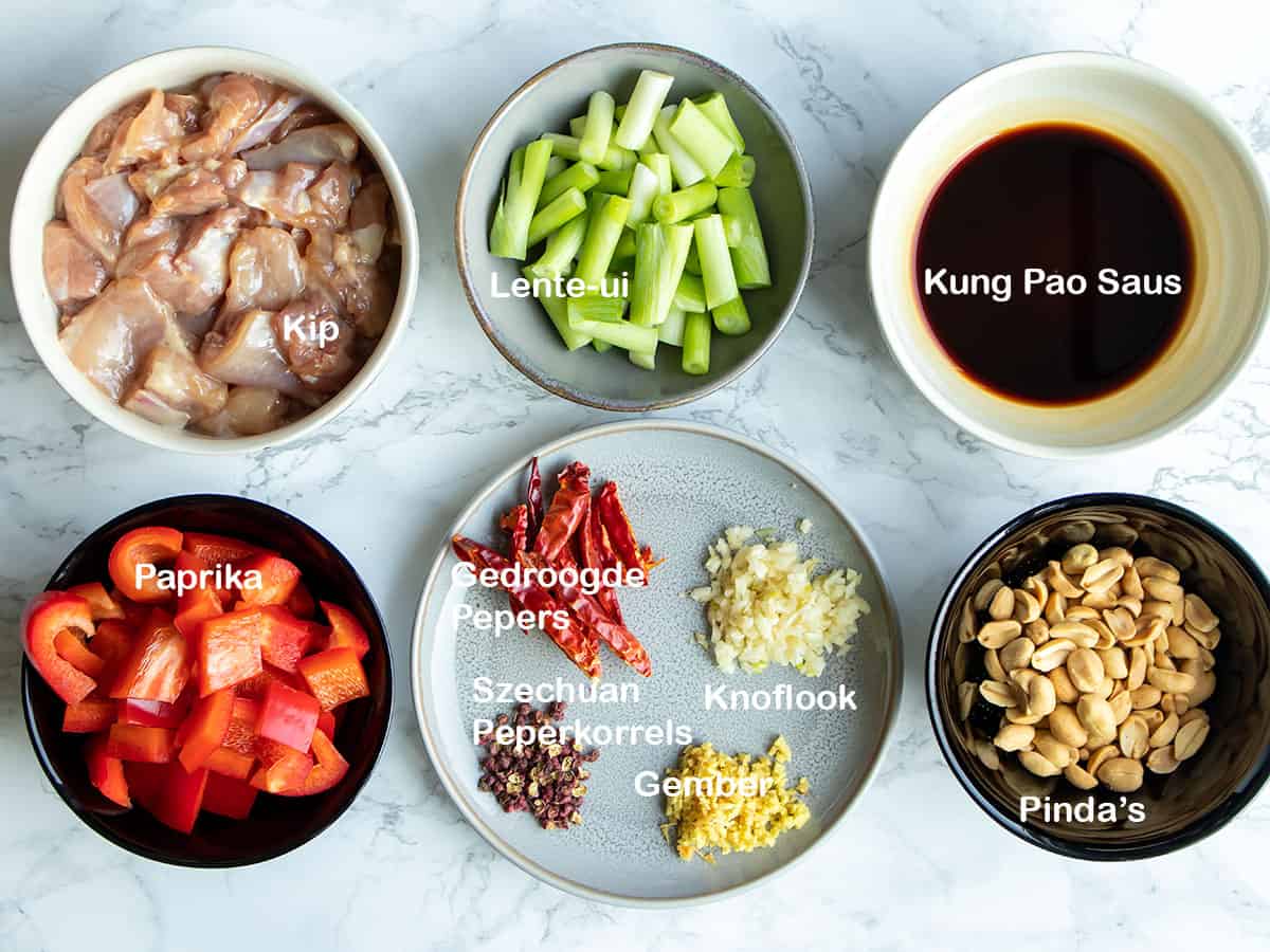 Kung Pao Kip Ingredi&euml;nten