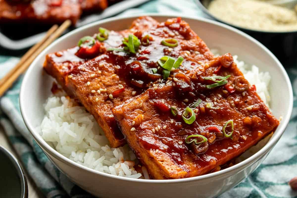 Pittige Tofu op Koreaanse Manier (Dubu Jorim)