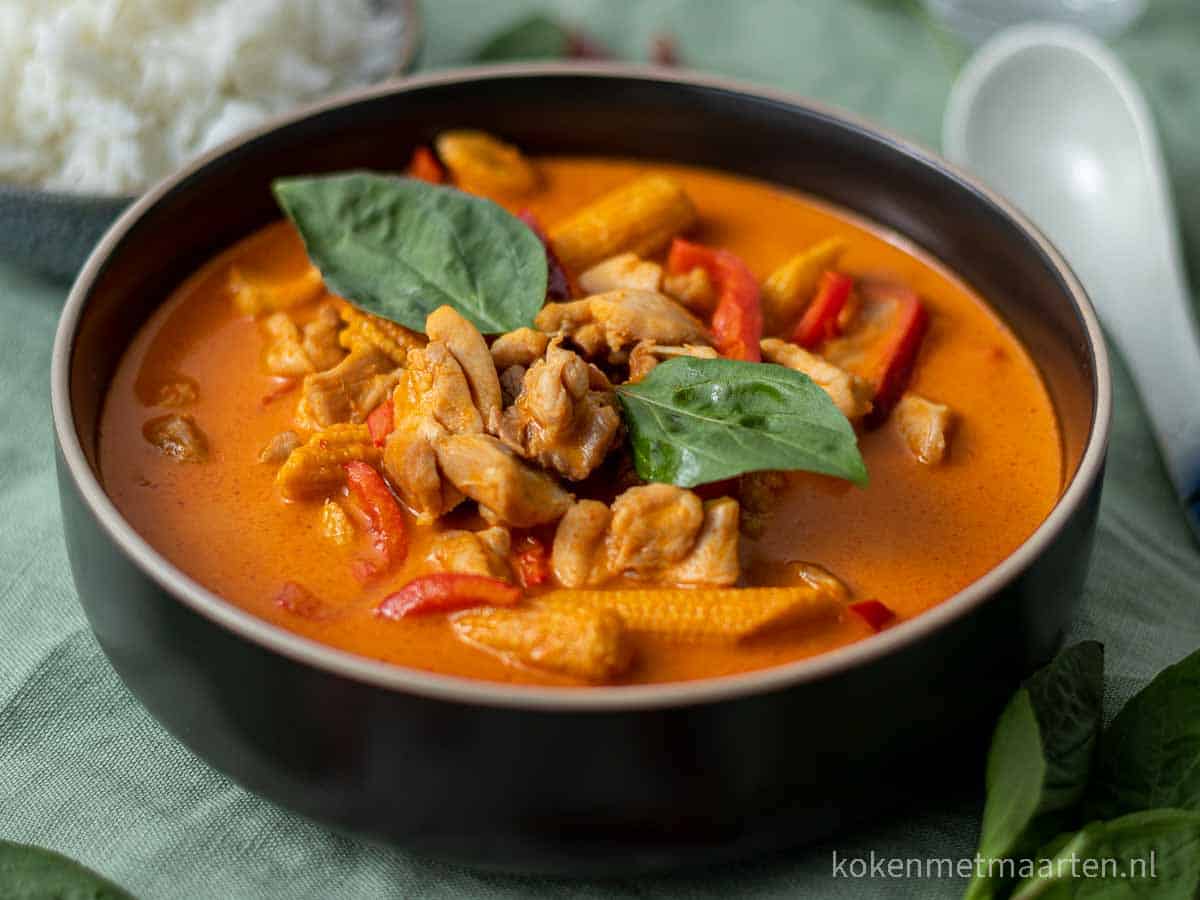 Rode Curry met Kip