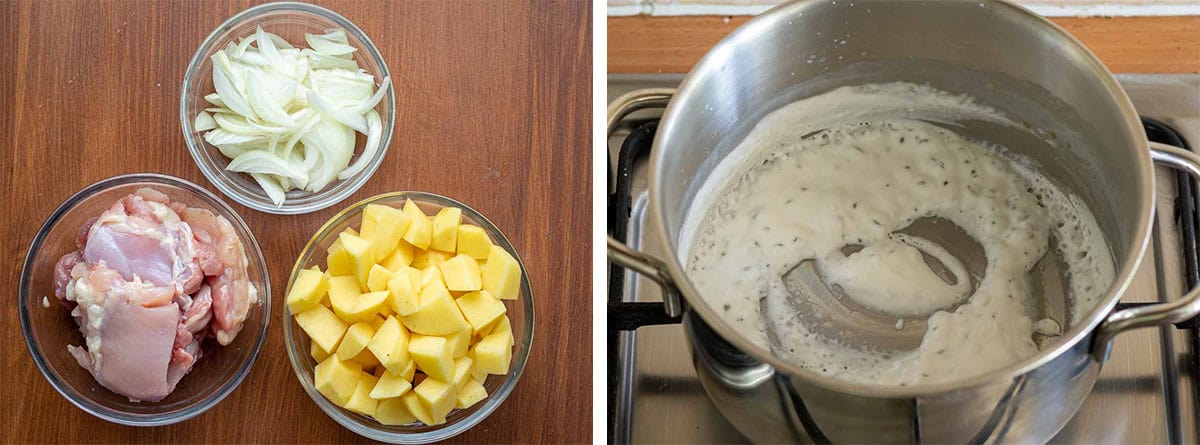 Gele Curry met Kip Klaarmaken